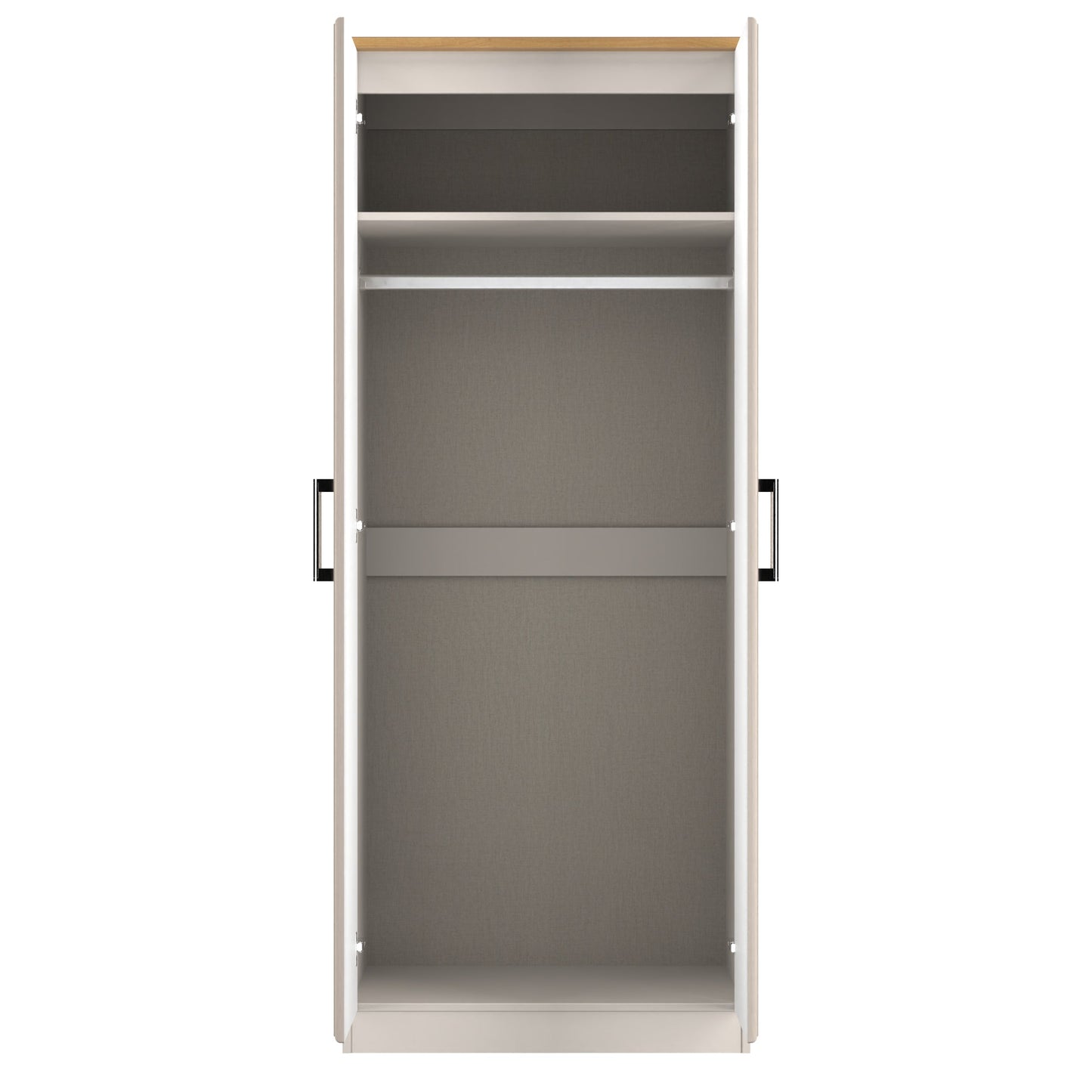 Kent Tall Wardrobe Off-White 2 Doors 1 Shelf 182cm