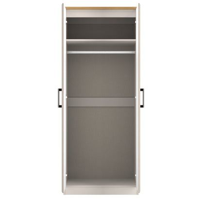 Kent Tall Wardrobe Off-White 2 Doors 1 Shelf 182cm