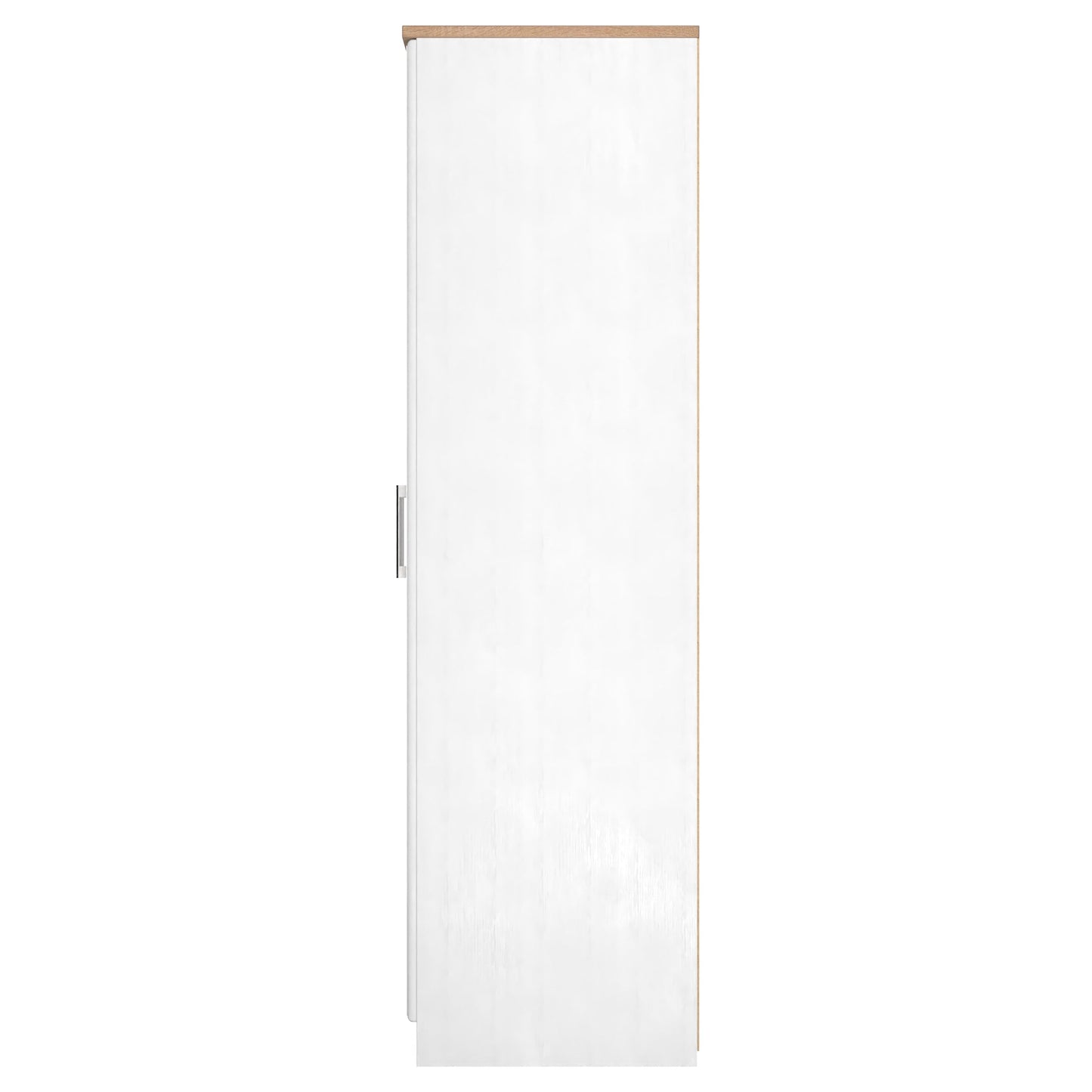 Kent Tall Wardrobe White & Oak 2 Doors 1 Shelf 182cm