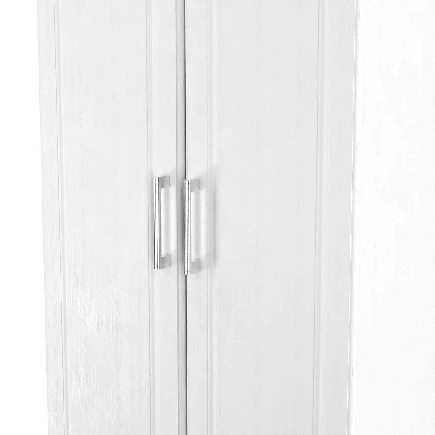 Kent Tall Wardrobe White & Oak 2 Doors 1 Shelf 182cm