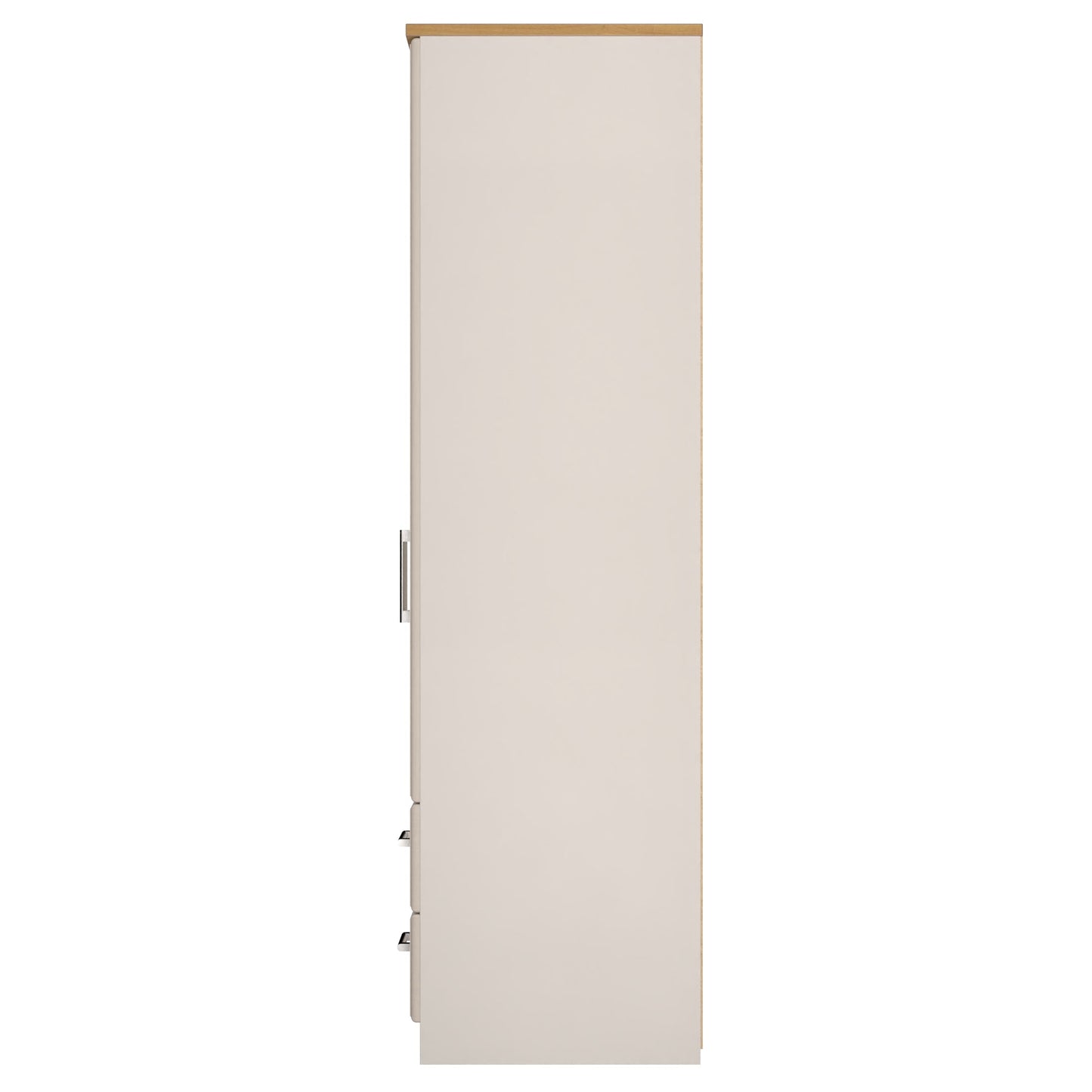 Kent Tall Wardrobe Off-White 2 Doors 2 Drawers 182cm
