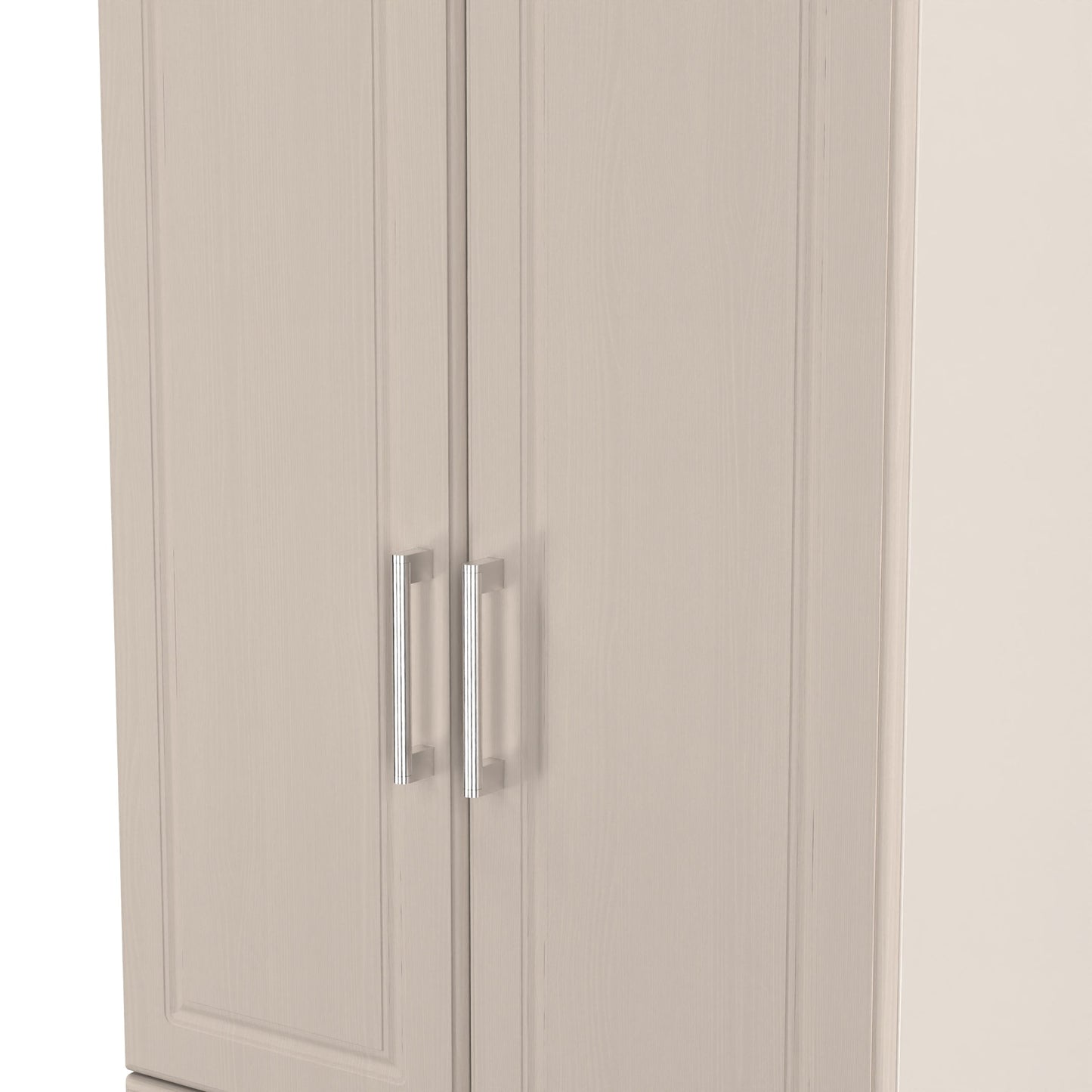 Kent Tall Wardrobe Off-White 2 Doors 2 Drawers 182cm