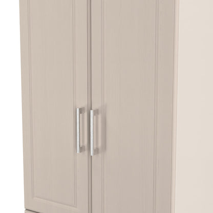 Kent Tall Wardrobe Off-White 2 Doors 2 Drawers 182cm
