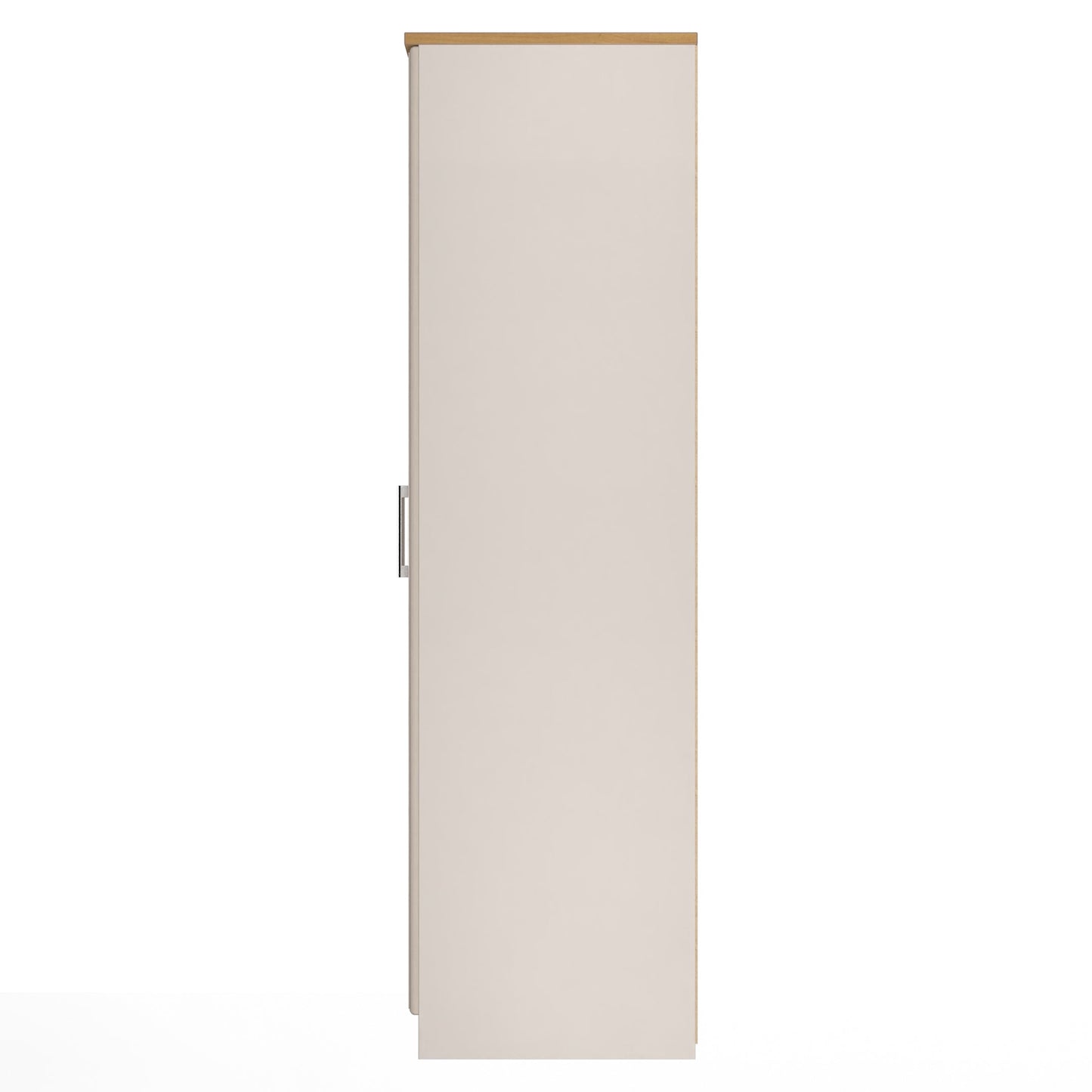 Kent Tall Mirror Wardrobe Off-White 1 Shelf 182cm