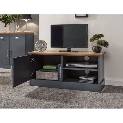 GFW Kendal TV Unit Blue 1 Shelf 1 Door