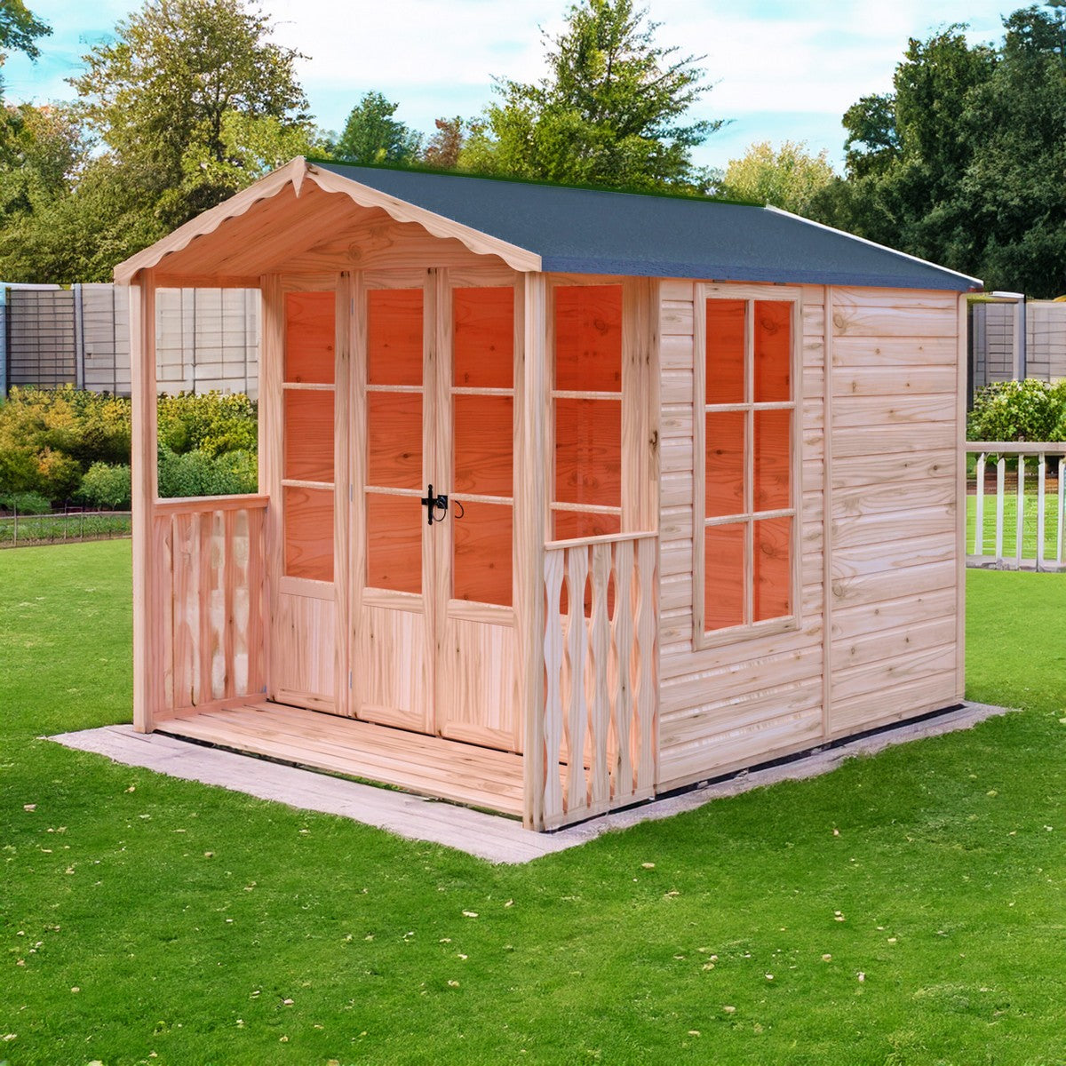 Shire Kensington 8' 5" x 6' 8" Apex Summerhouse - Premium Dip Treated Shiplap Primary Image