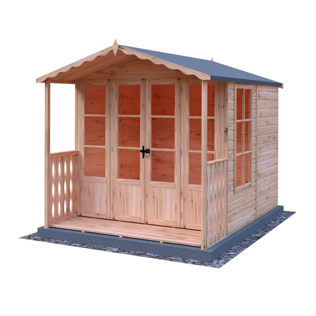 Shire Kensington 8' 5" x 6' 8" Apex Summerhouse - Premium Dip Treated Shiplap