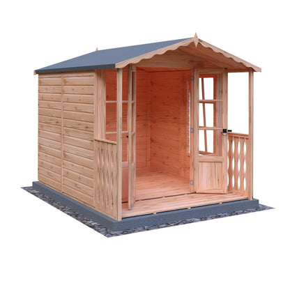Shire Kensington 8' 5" x 6' 8" Apex Summerhouse - Premium Dip Treated Shiplap