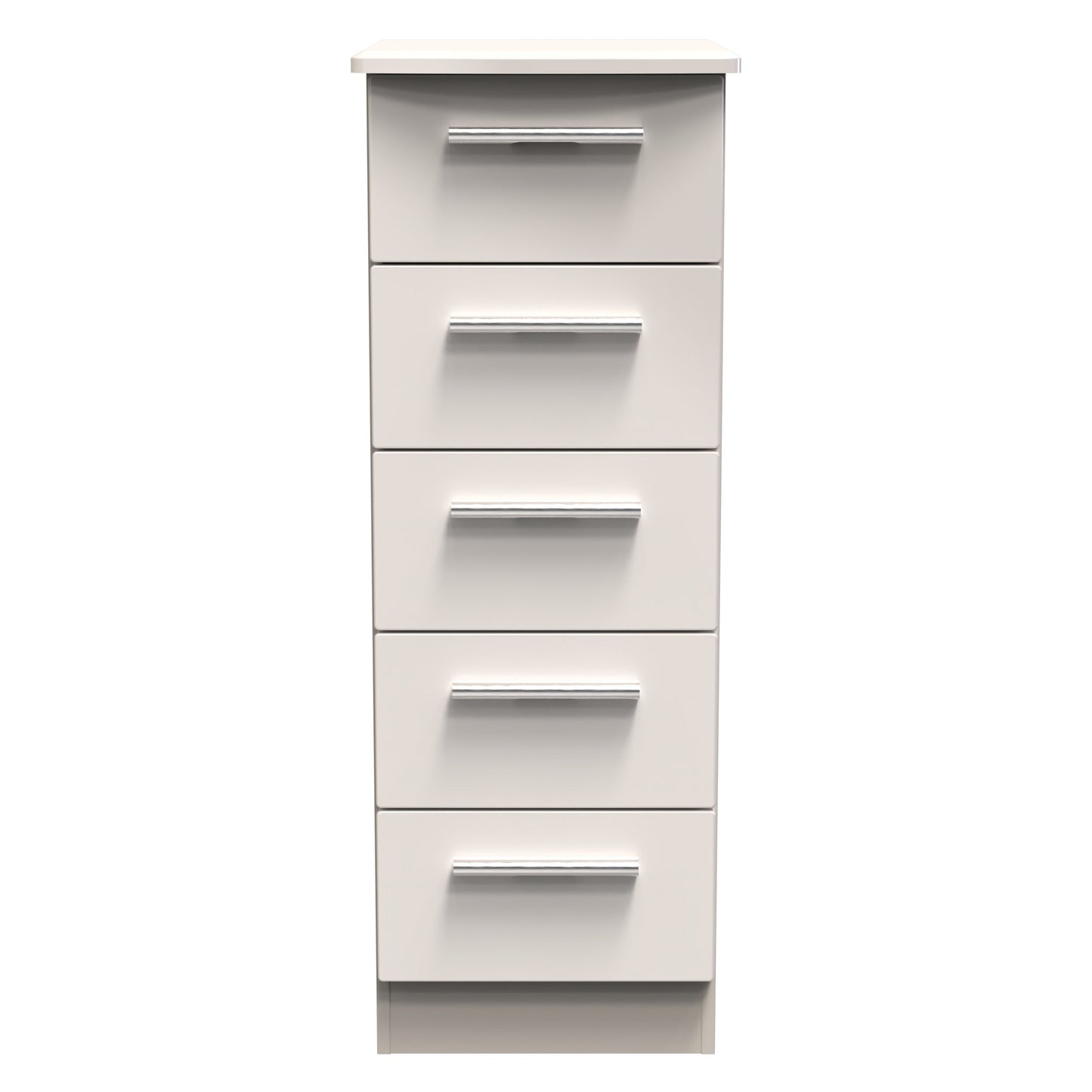 Knightsbridge Tall Tallboy Off-White 5 Drawers 108cm