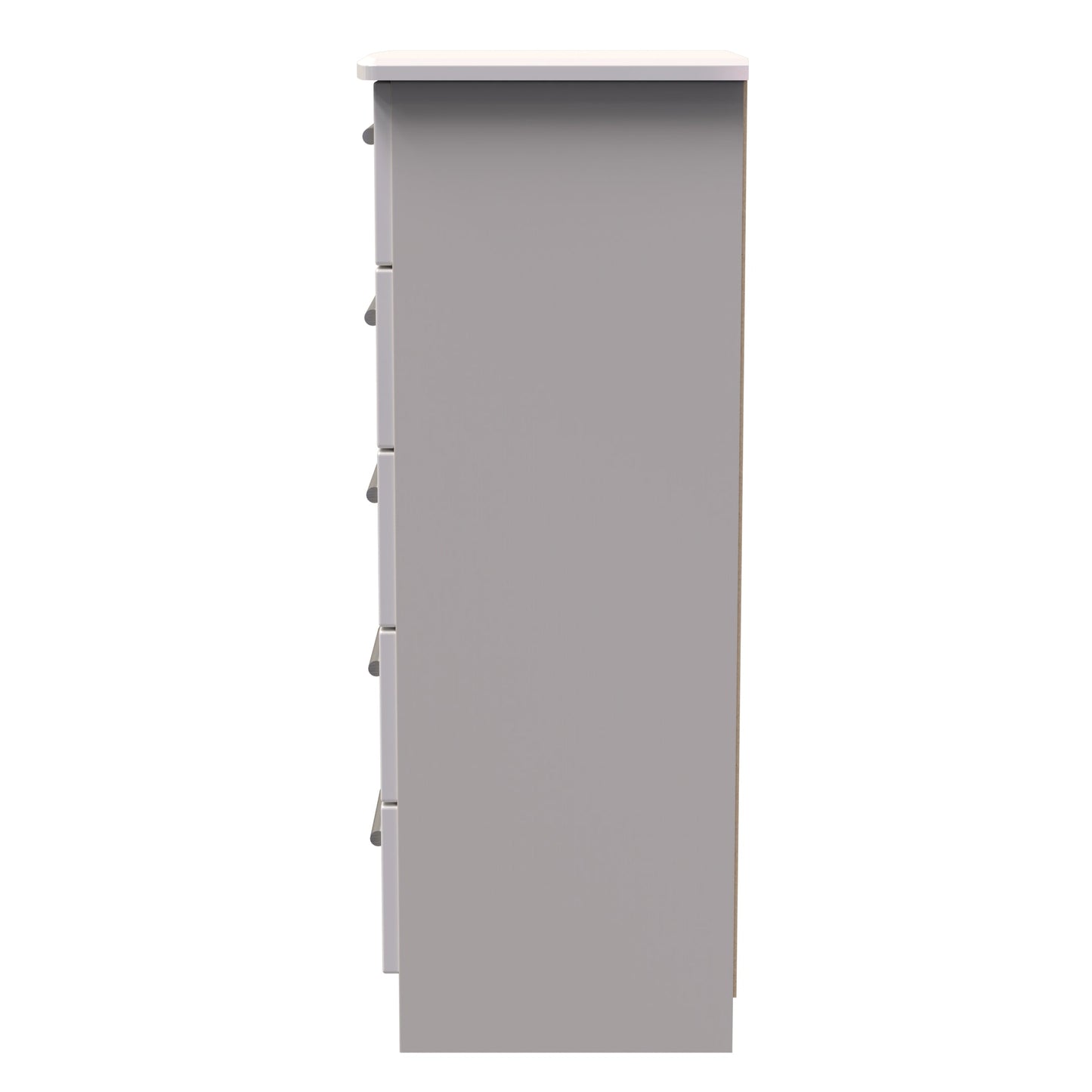 Knightsbridge Tall Tallboy Off-White 5 Drawers 108cm