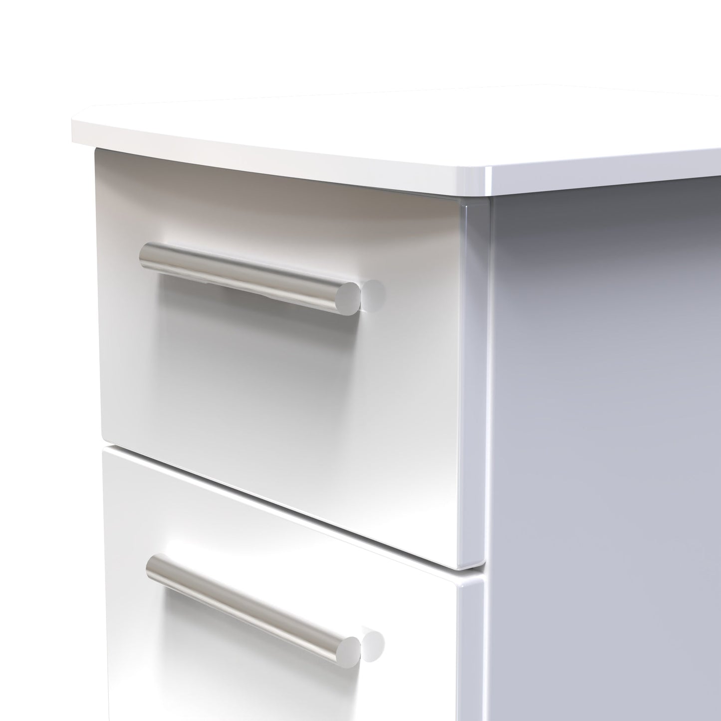 Knightsbridge Tall Tallboy White 5 Drawers 108cm