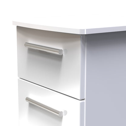 Knightsbridge Tall Tallboy White 5 Drawers 108cm