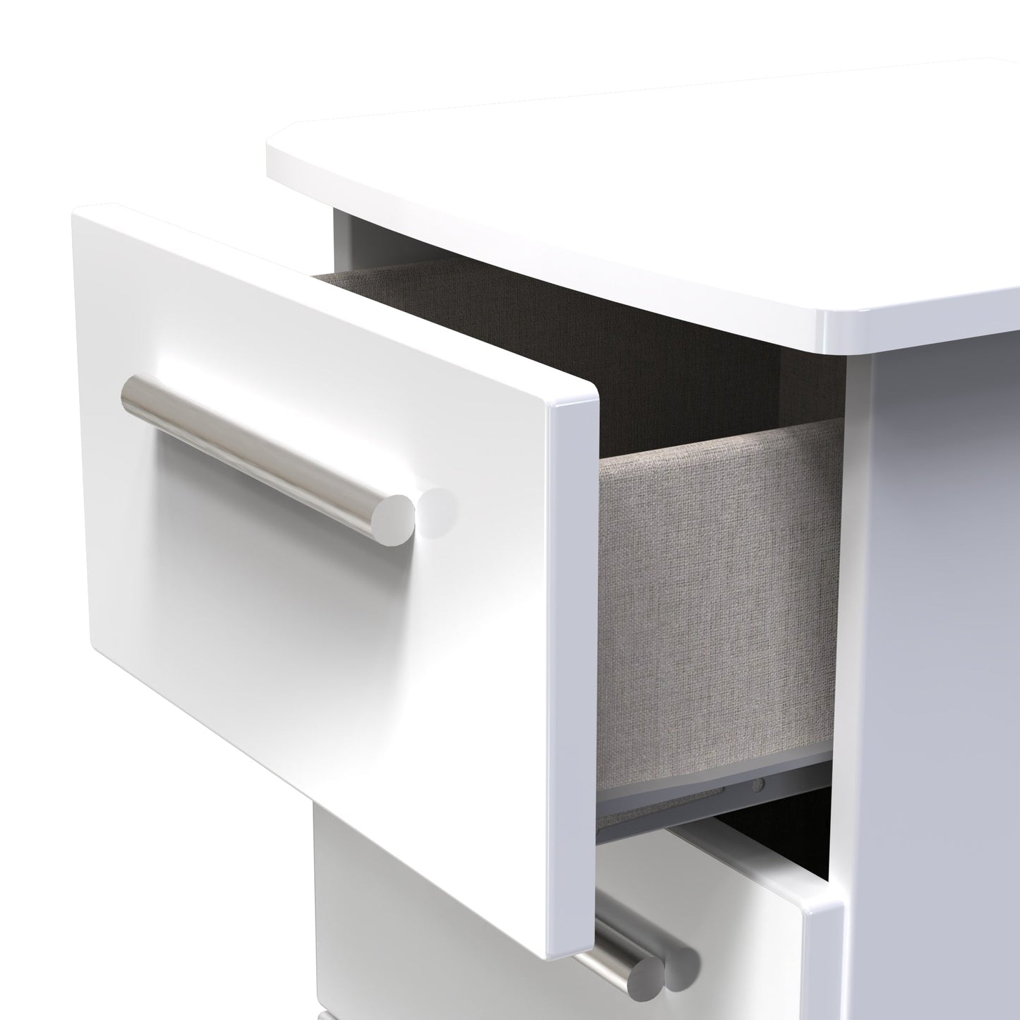 Knightsbridge Tall Tallboy White 5 Drawers 108cm