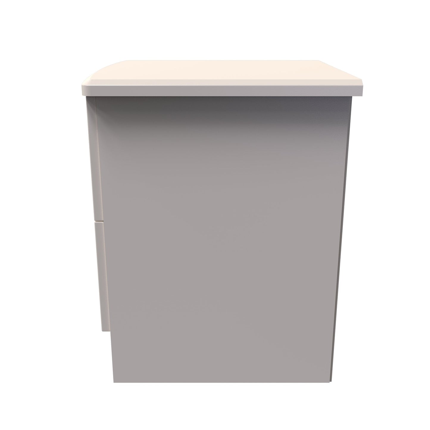 Knightsbridge Bedside Table Off-White 2 Drawers 51cm