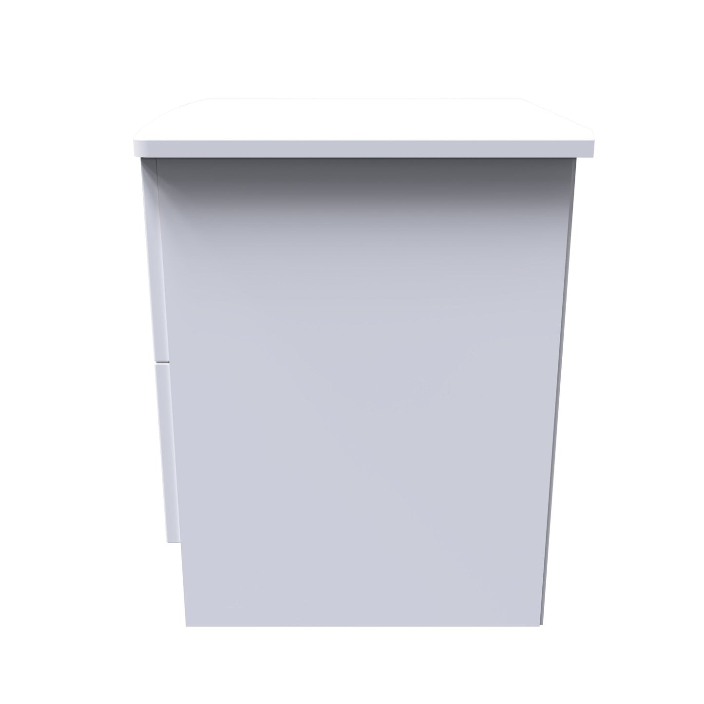 Knightsbridge Bedside Table White 2 Drawers 51cm