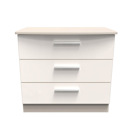 Knightsbridge Chest of Drawers Off-White 3 Drawers 77cm