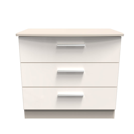 Knightsbridge Chest of Drawers Off-White 3 Drawers 77cm