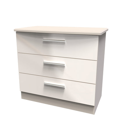 Knightsbridge Chest of Drawers Off-White 3 Drawers 77cm