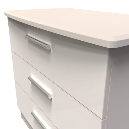 Knightsbridge Chest of Drawers Off-White 3 Drawers 77cm