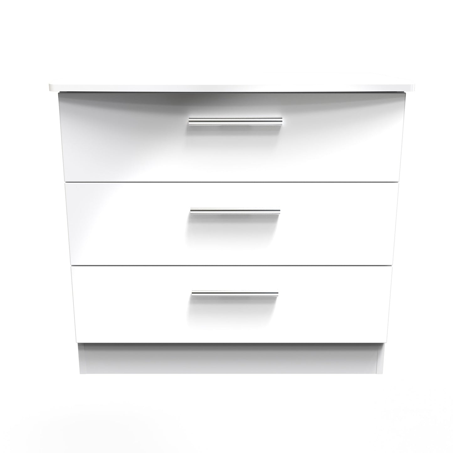 Knightsbridge Chest of Drawers White 3 Drawers 77cm