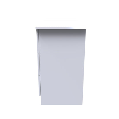Knightsbridge Chest of Drawers White 3 Drawers 77cm