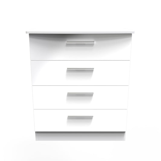 Knightsbridge Chest of Drawers White 4 Drawers 89cm