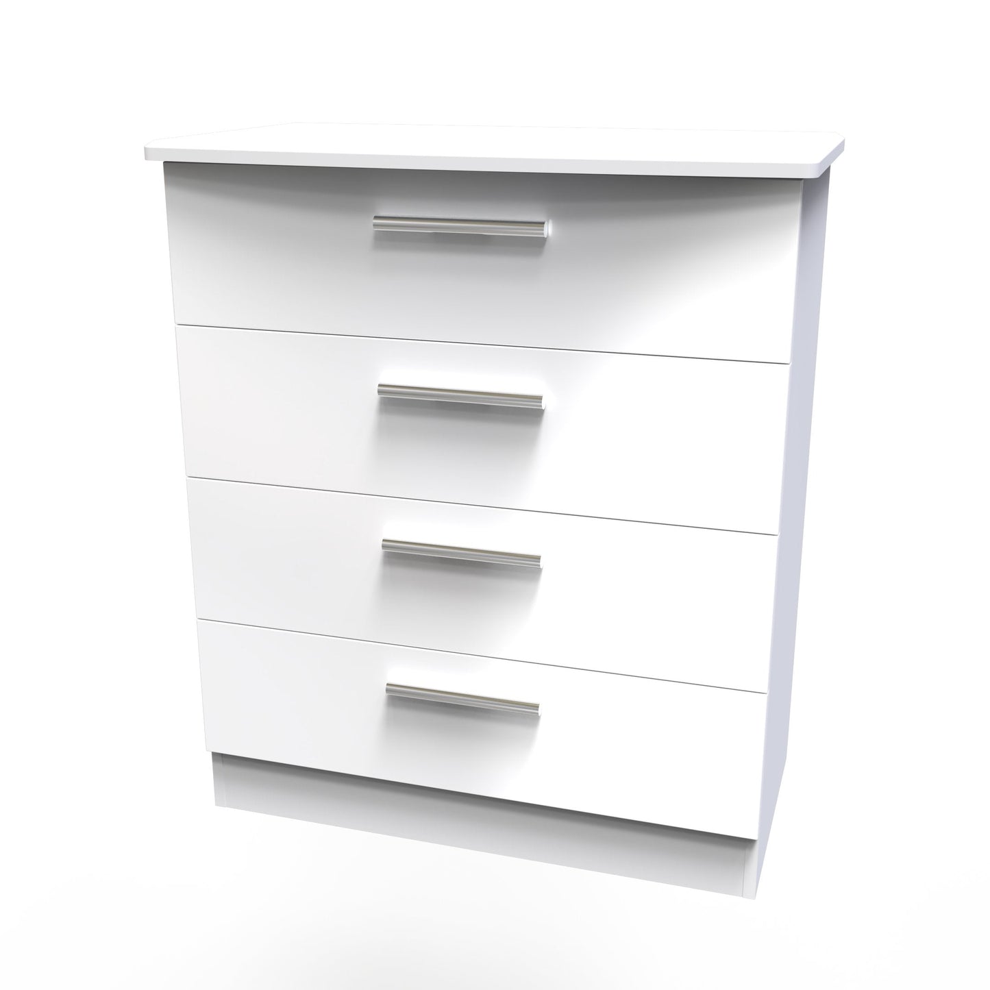 Knightsbridge Chest of Drawers White 4 Drawers 89cm