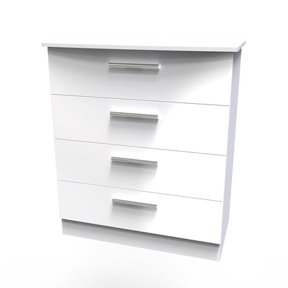 Knightsbridge Chest of Drawers White 4 Drawers 89cm