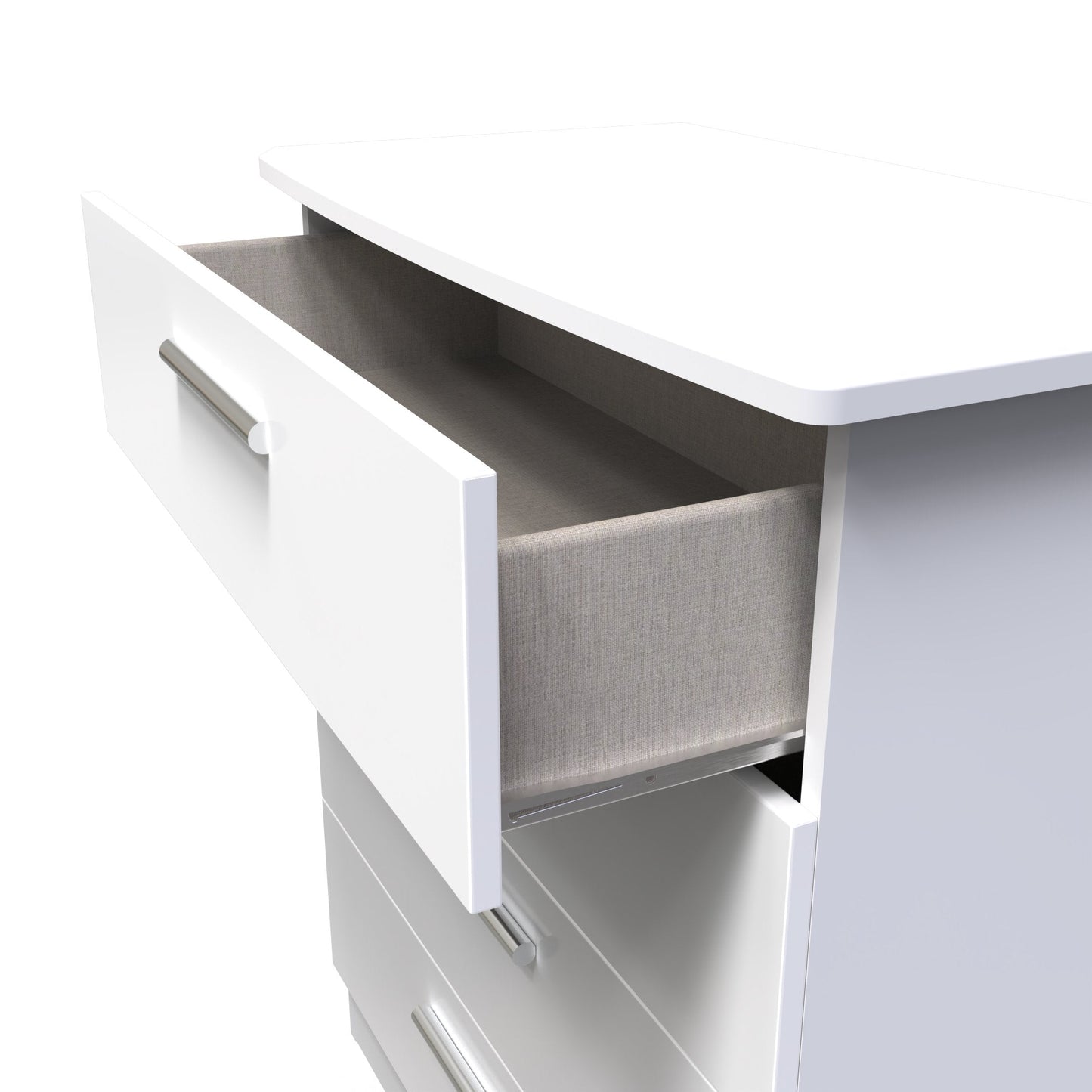 Knightsbridge Chest of Drawers White 4 Drawers 89cm