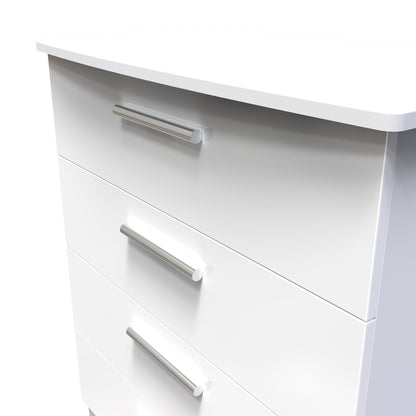 Knightsbridge Chest of Drawers White 4 Drawers 89cm