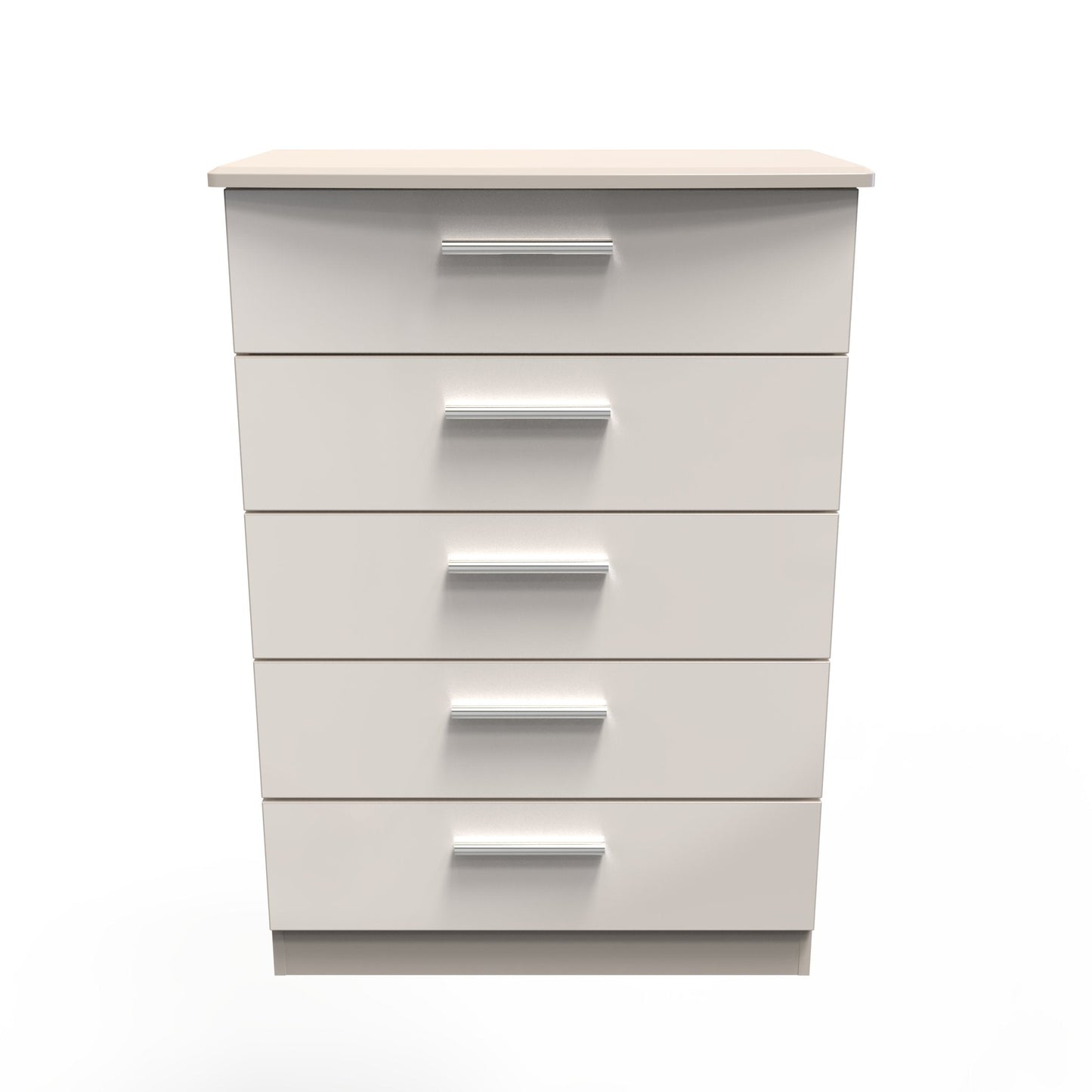 Knightsbridge Tall Chest of Drawers Off-White 5 Drawers 108cm