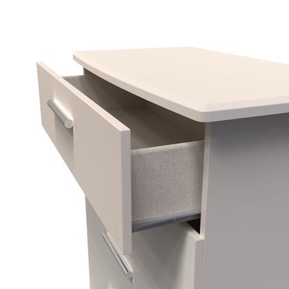 Knightsbridge Tall Chest of Drawers Off-White 5 Drawers 108cm