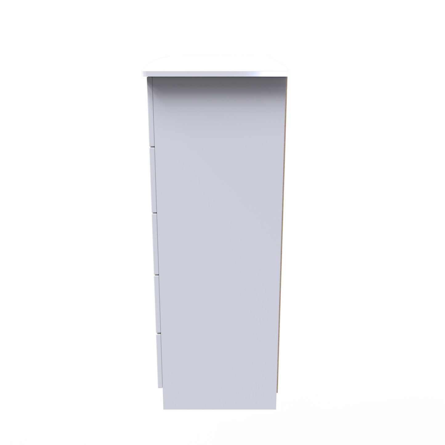 Knightsbridge Tall Chest of Drawers White 5 Drawers 108cm