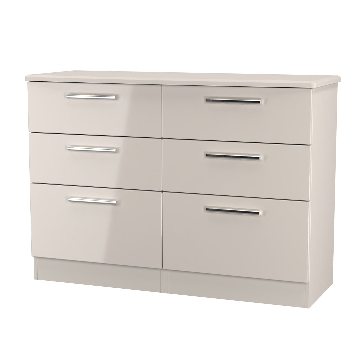 Knightsbridge Large Chest of Drawers Off-White 6 Drawers 112cm