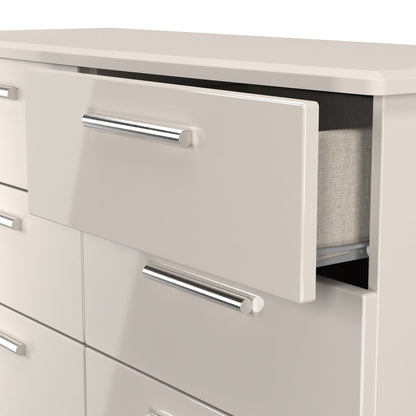 Knightsbridge Large Chest of Drawers Off-White 6 Drawers 112cm