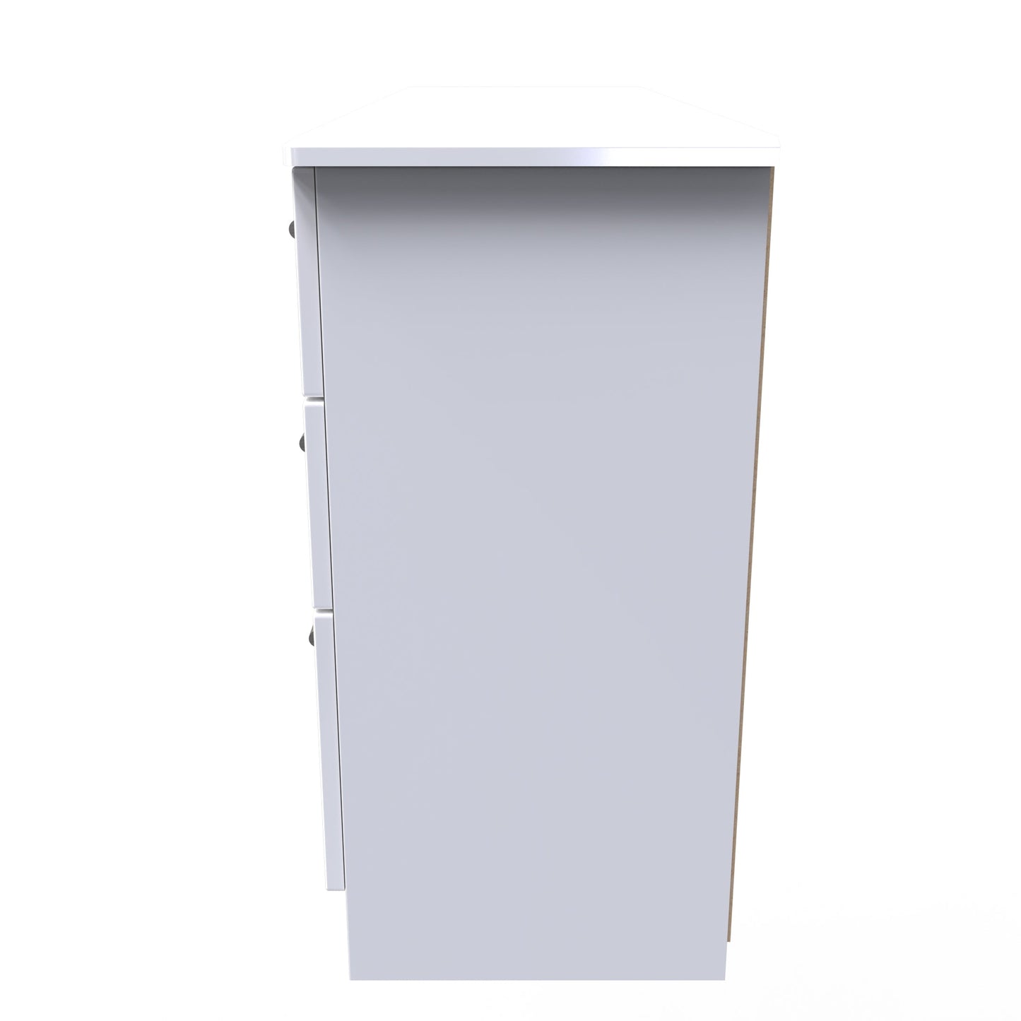 Knightsbridge Desk White 6 Drawers 128cm