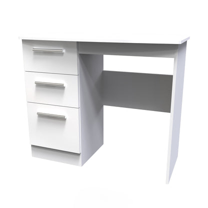 Knightsbridge Desk White 3 Drawers 93cm