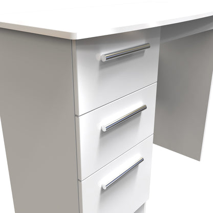 Knightsbridge Desk White 3 Drawers 93cm