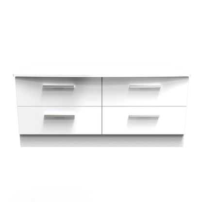 Knightsbridge Large Chest of Drawers White 4 Drawers 112cm