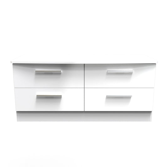 Knightsbridge Large Chest of Drawers White 4 Drawers 112cm