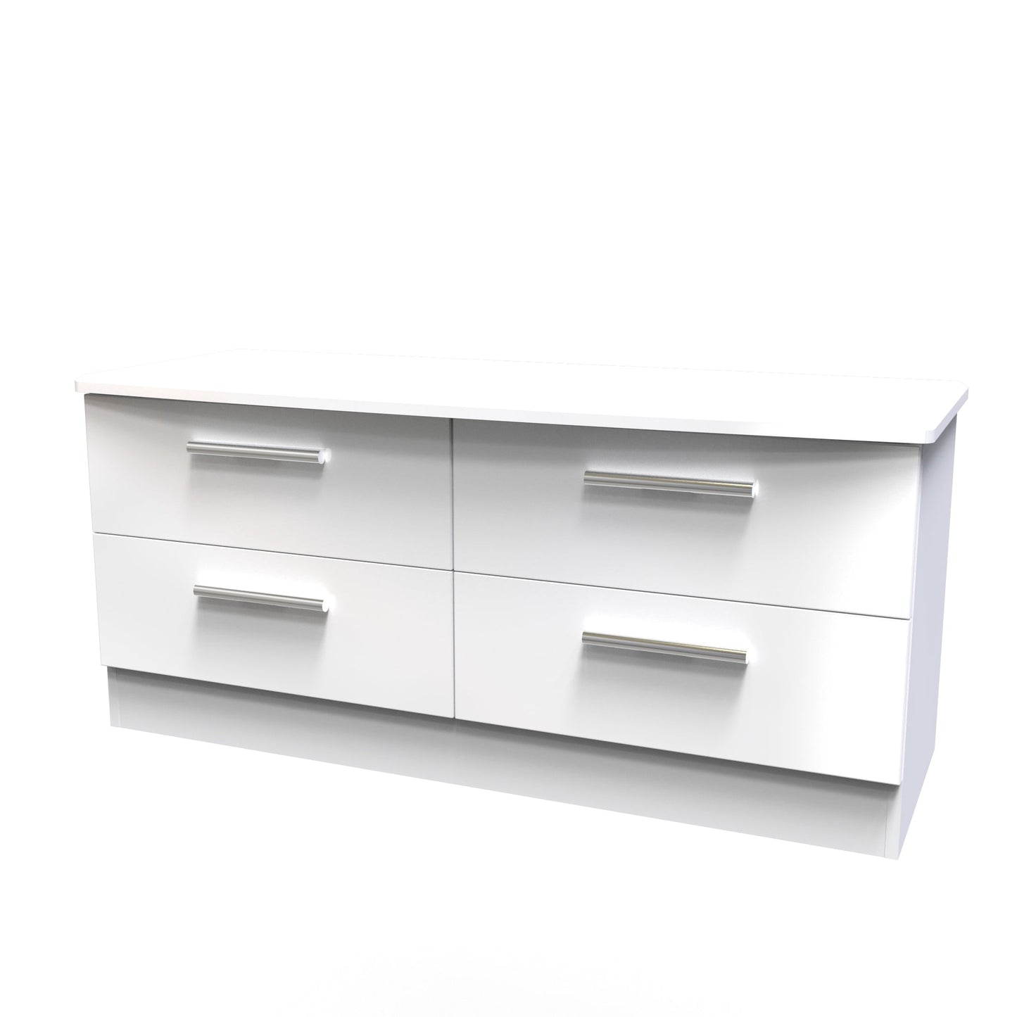 Knightsbridge Large Chest of Drawers White 4 Drawers 112cm