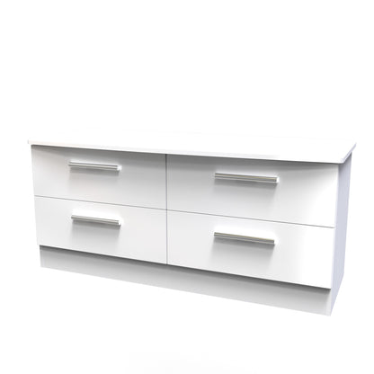 Knightsbridge Large Chest of Drawers White 4 Drawers 112cm