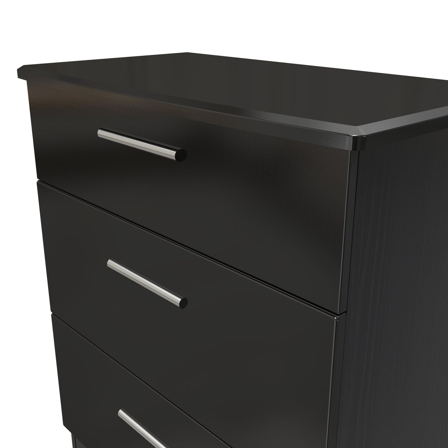 Knightsbridge Chest of Drawers Black 3 Drawers 89cm