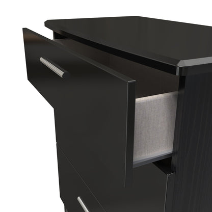 Knightsbridge Chest of Drawers Black 3 Drawers 89cm