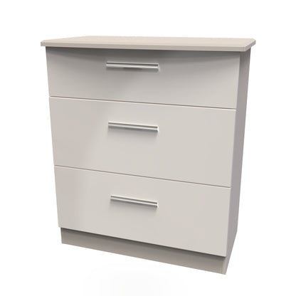 Knightsbridge Chest of Drawers Off-White 3 Drawers 42cm