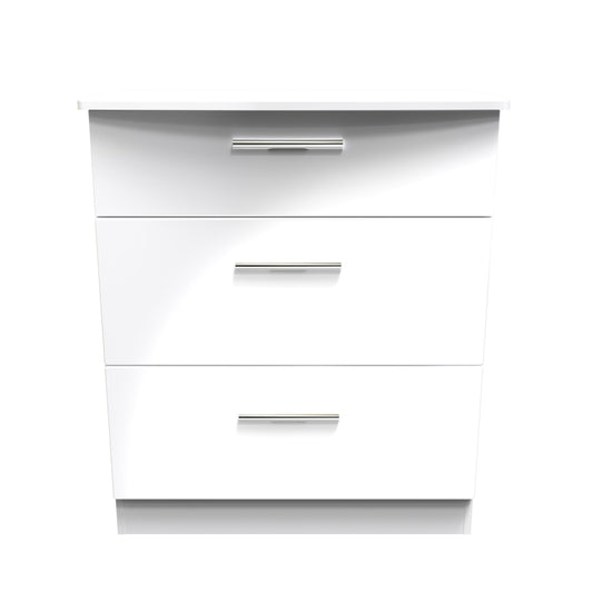 Knightsbridge Chest of Drawers White 3 Drawers 42cm