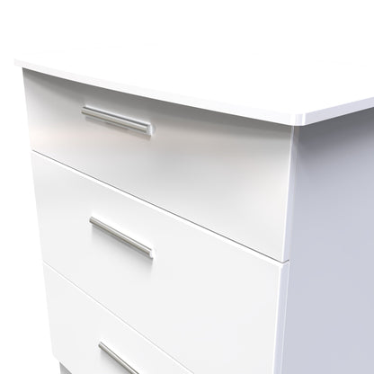 Knightsbridge Chest of Drawers White 3 Drawers 42cm