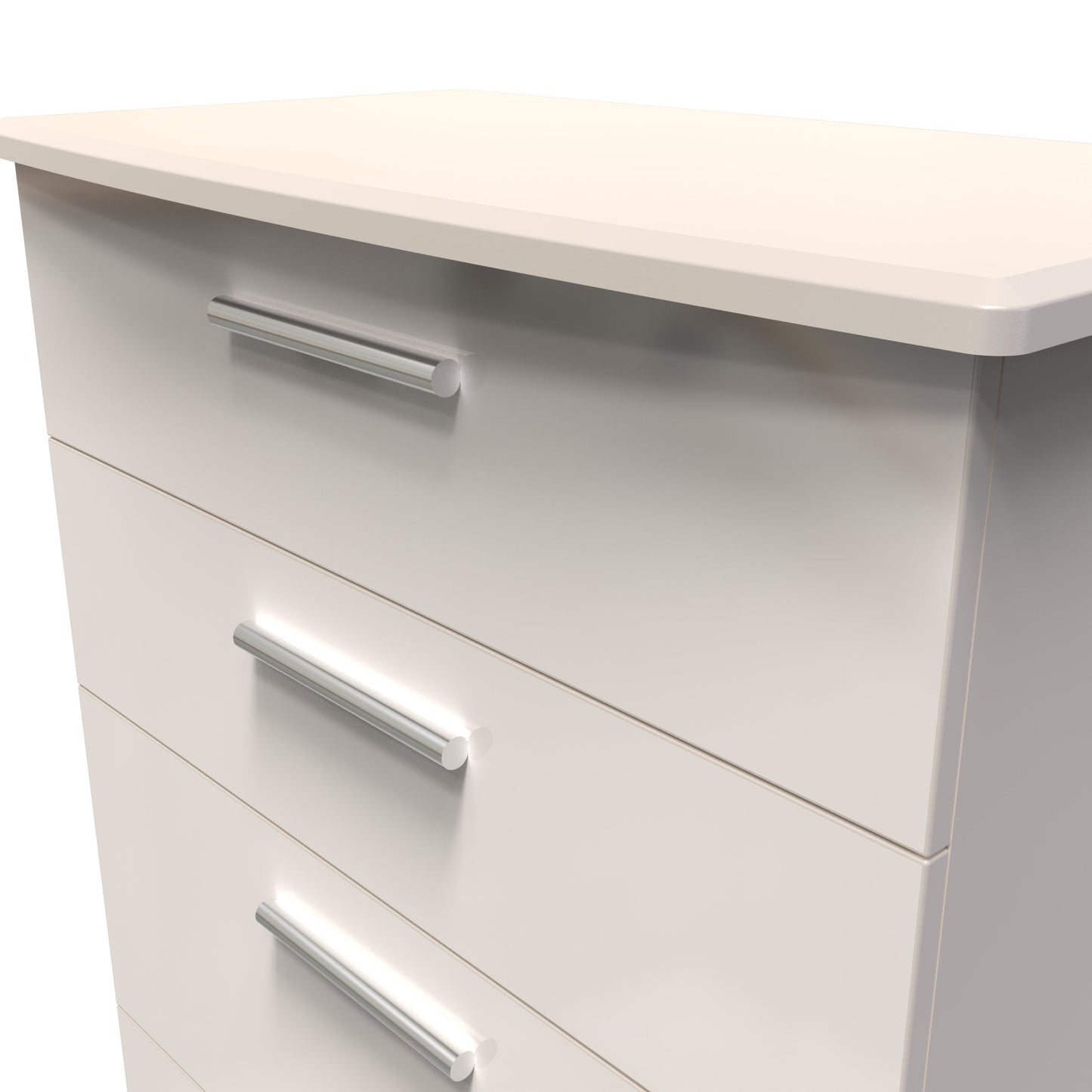 Knightsbridge Tall Chest of Drawers Off-White 4 Drawers 108cm