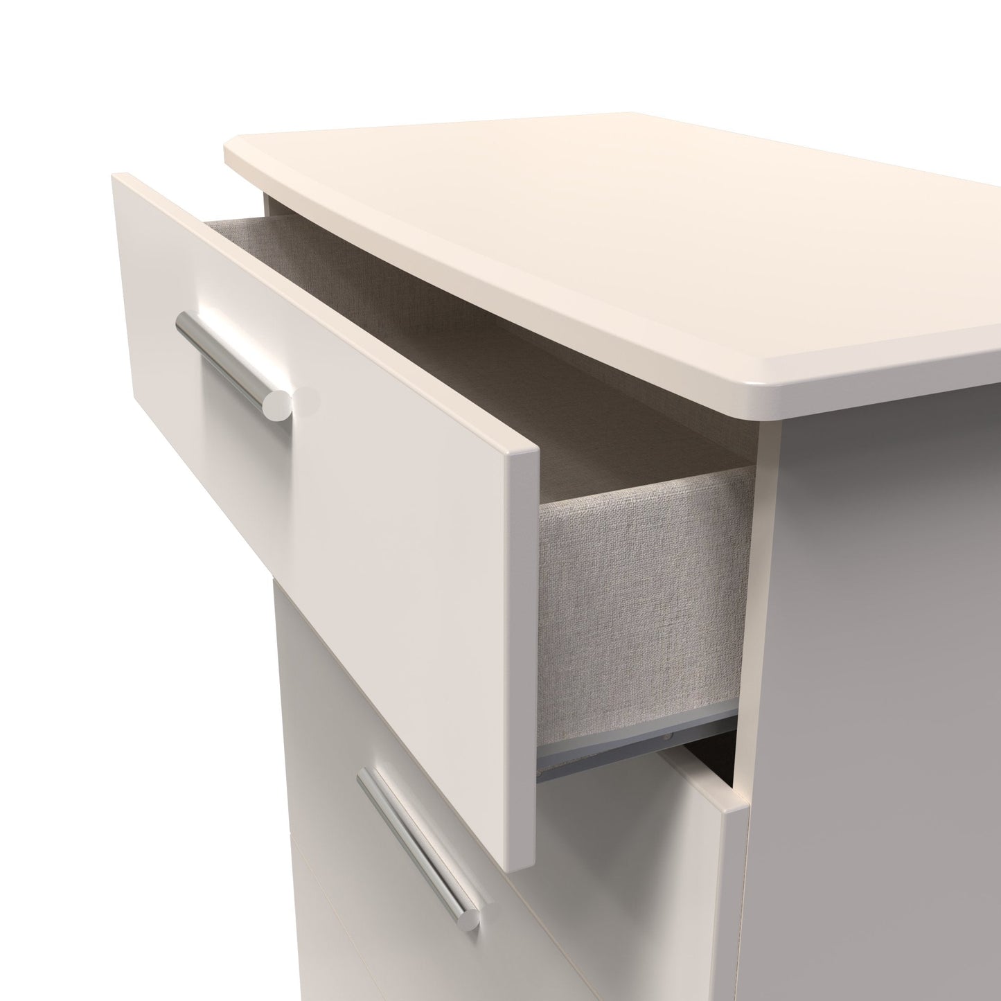 Knightsbridge Tall Chest of Drawers Off-White 4 Drawers 108cm