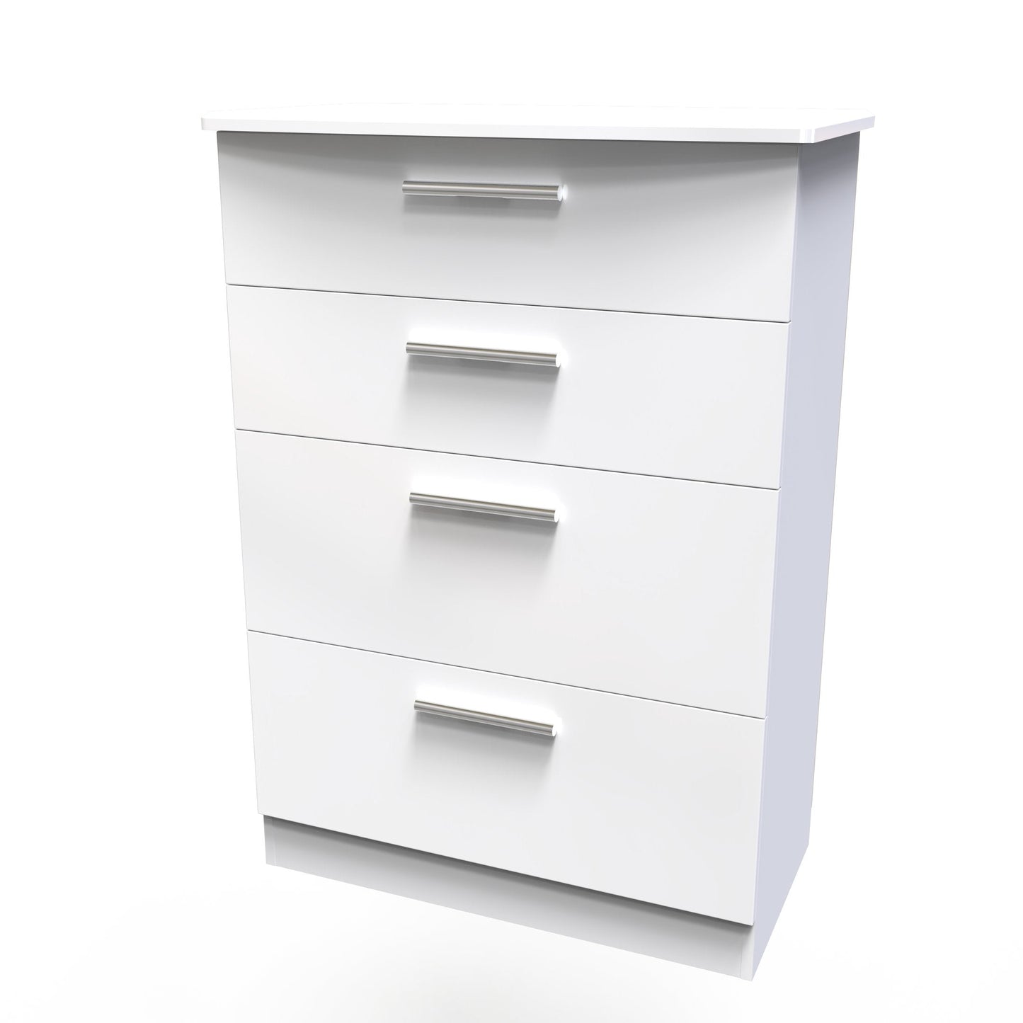 Knightsbridge Tall Chest of Drawers White 4 Drawers 108cm